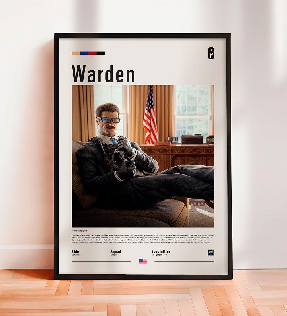 Operator Warden Fine Art Poster | Six Siege